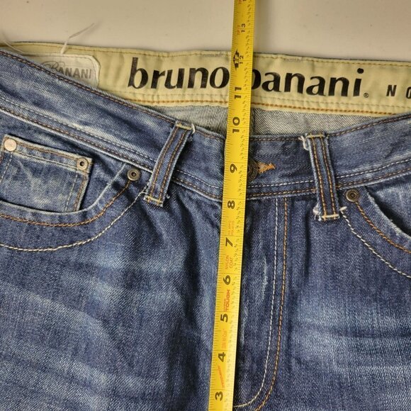 bruno banani Men's 33 x 32 Relaxed Fit Distressed Mid Rise Straight Leg Jeans - Picture 14 of 16
